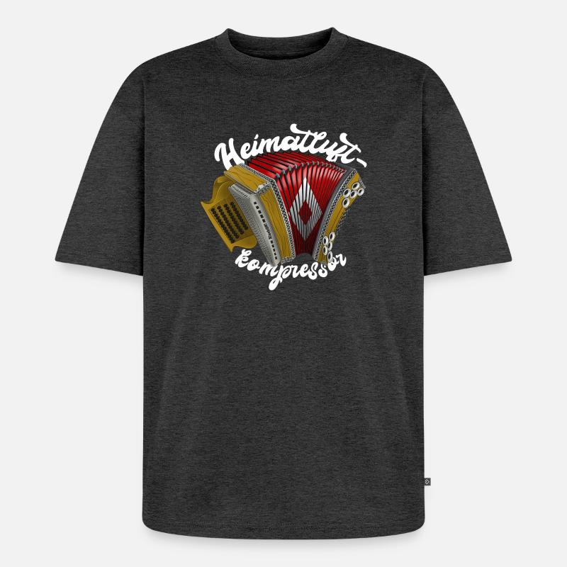 Heimatluftkompressor // hell | ZiachON! - Unisex Premium Oversized Bio T-Shirt - Anthrazit meliert