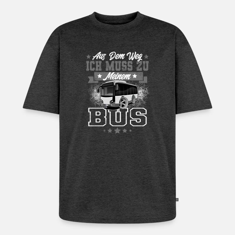 Busfahrer - Unisex Premium Oversized Bio T-Shirt - Anthrazit meliert