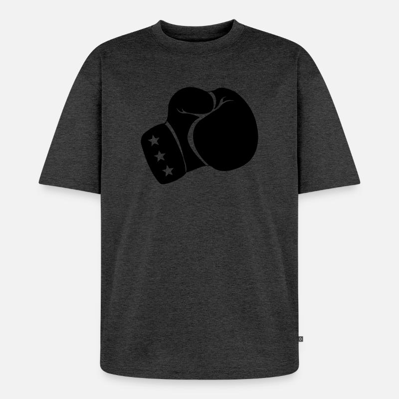 Boxe gant de boxe - T-shirt Premium bio oversize Unisexe - anthracite chiné