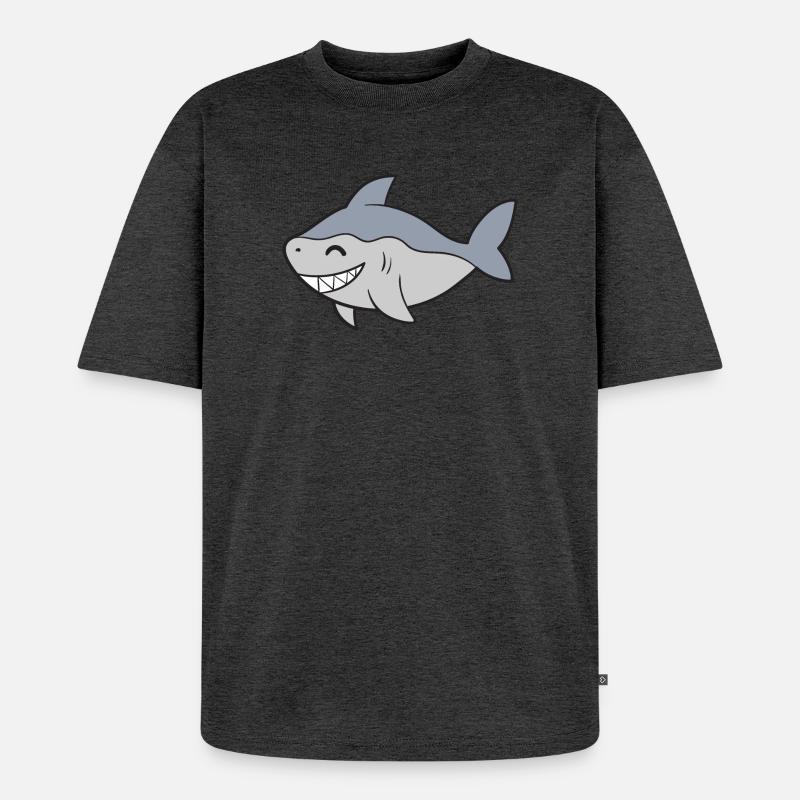 Requin Requin - T-shirt Premium bio oversize Unisexe - anthracite chiné