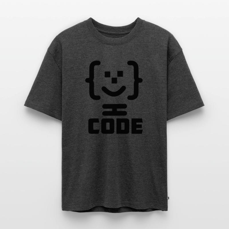 Main programmer code logo with text CODE Unisex Premium Oversized Organic T-Shirt