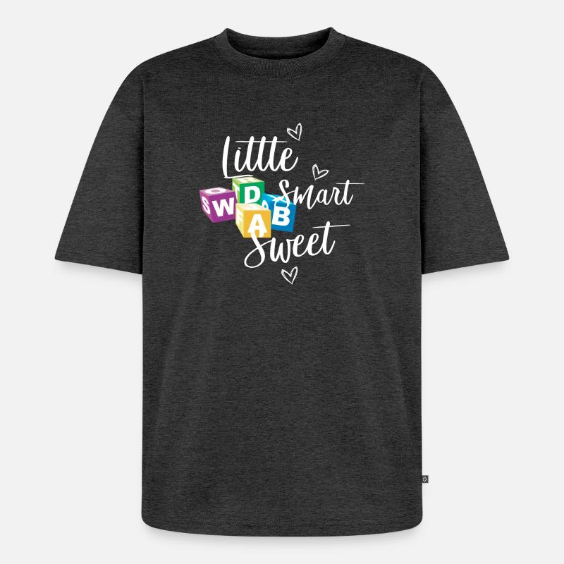 Petit Smart et Doux - T-shirt Premium bio oversize Unisexe - anthracite chiné