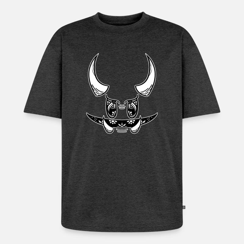 Prankster-Dämon! Von Pousse2Bamboo ! v2 - Unisex Premium Oversized Bio T-Shirt - Anthrazit meliert