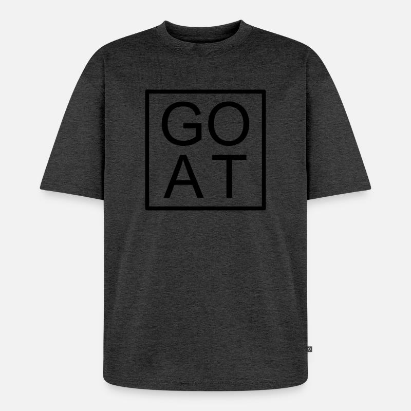 ZIEGE - Unisex Premium Oversized Bio T-Shirt - Anthrazit meliert