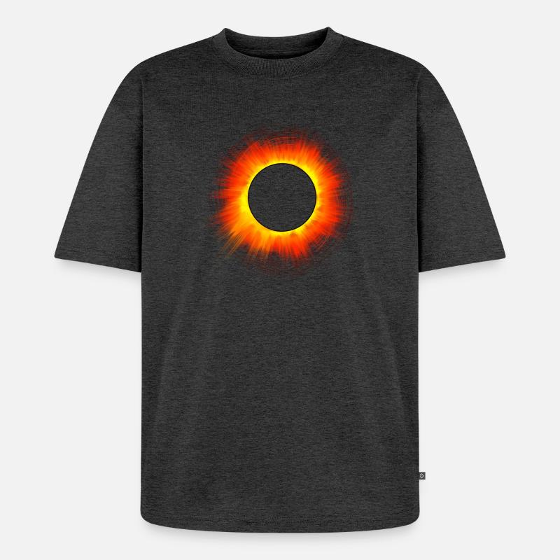 Sonnenfinsternis Total Solar Eclipse - Unisex Premium Oversized Bio T-Shirt - Anthrazit meliert