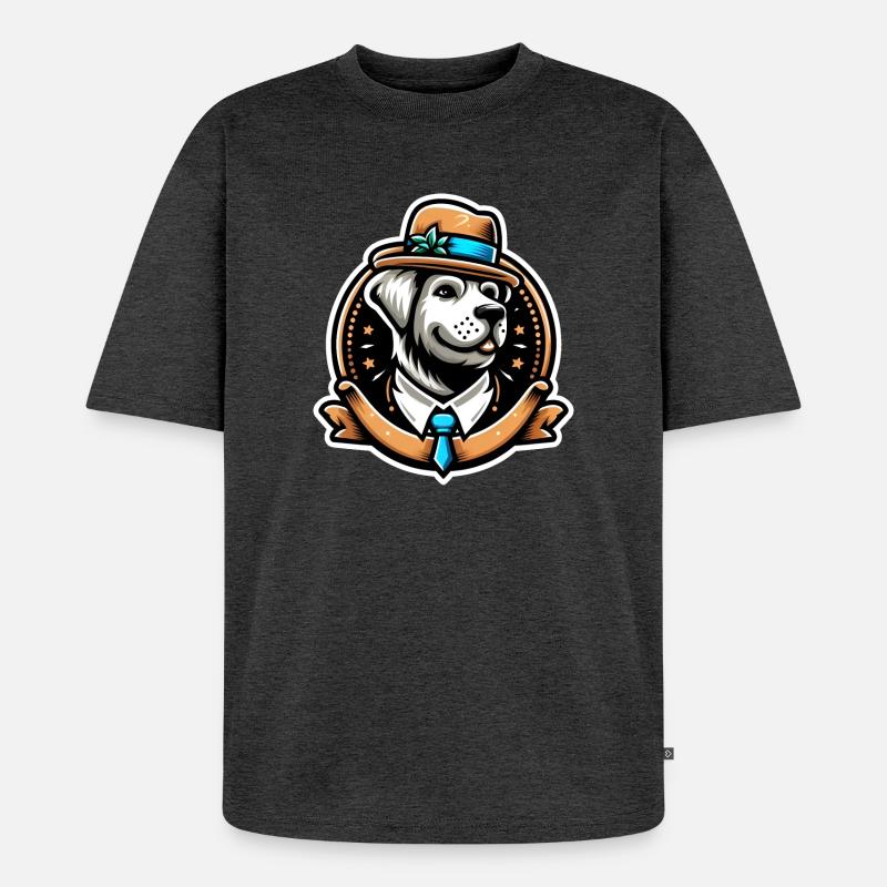 Mister D - Unisex Premium Oversized Bio T-Shirt - Anthrazit meliert