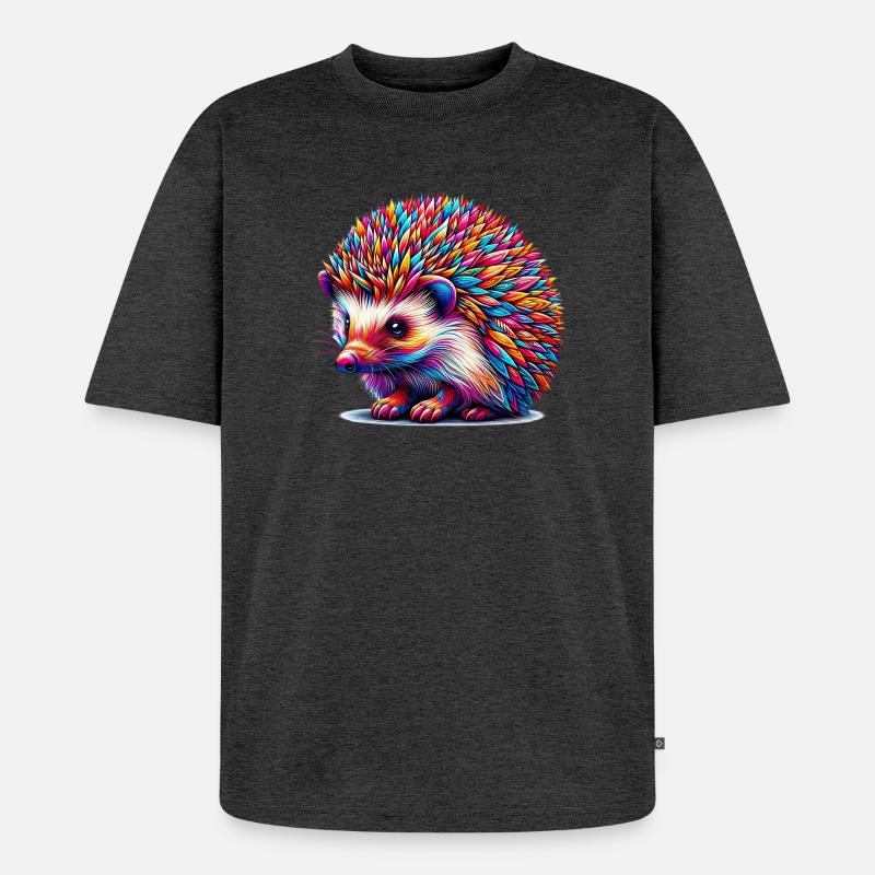 Igel - Unisex Premium Oversized Bio T-Shirt - Anthrazit meliert