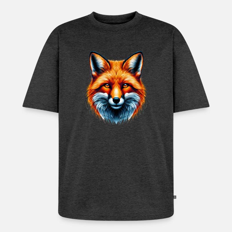Fuchs - Unisex Premium Oversized Bio T-Shirt - Anthrazit meliert