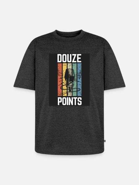 Douze Points Eurovision - Unisex Premium Oversized Bio T-Shirt - Anthrazit meliert