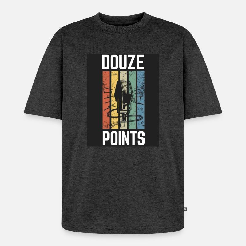 Douze Points Eurovision - Unisex Premium Oversized Bio T-Shirt - Anthrazit meliert