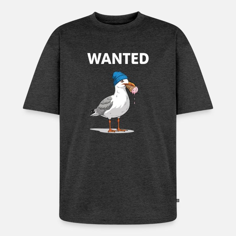 Gesucht Möwe Eiscreme Abenteuer - T-shirt Premium bio oversize Unisexe - anthracite chiné