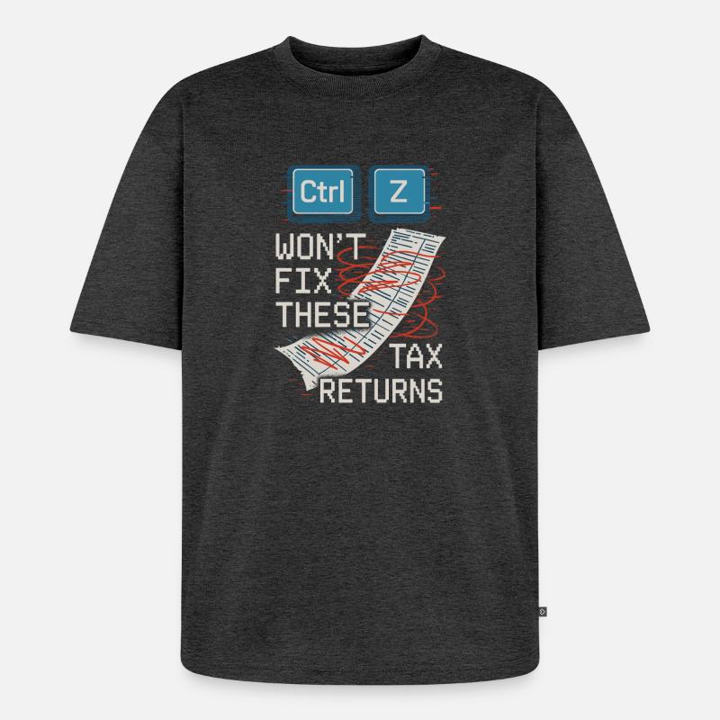 Buchhaltungsstudent Cpa Im Training Excel -witze - Unisex Premium Oversized Bio T-Shirt - Anthrazit meliert