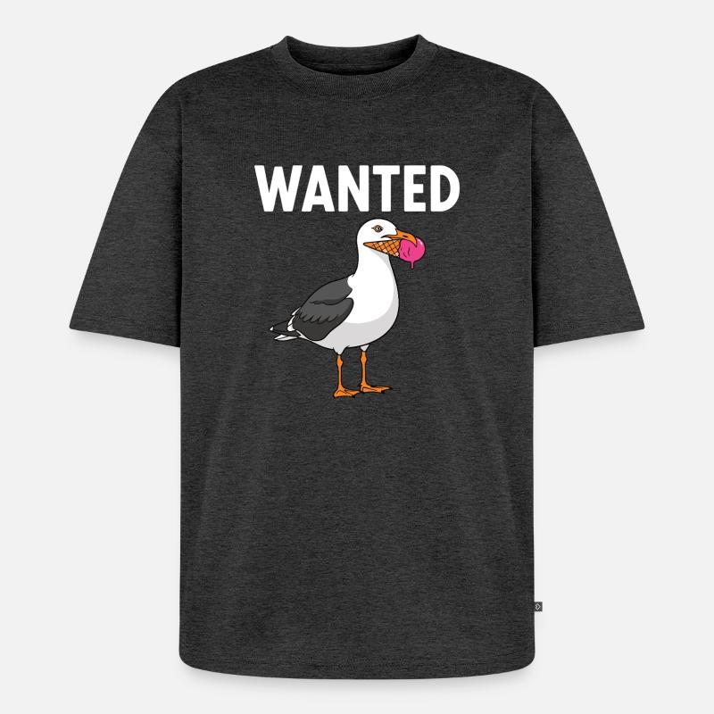 Gesucht Möwe Eiscreme Abenteuer - T-shirt Premium bio oversize Unisexe - anthracite chiné
