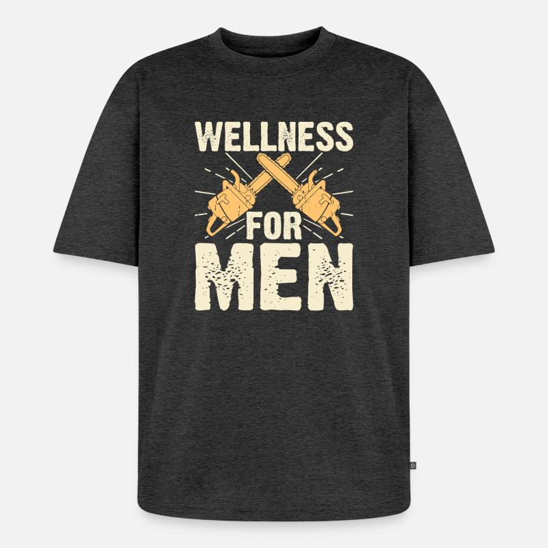 Baumpfleger Holzarbeiter Waldarbeiter Geschenk - Unisex Premium Oversized Bio T-Shirt - Anthrazit meliert