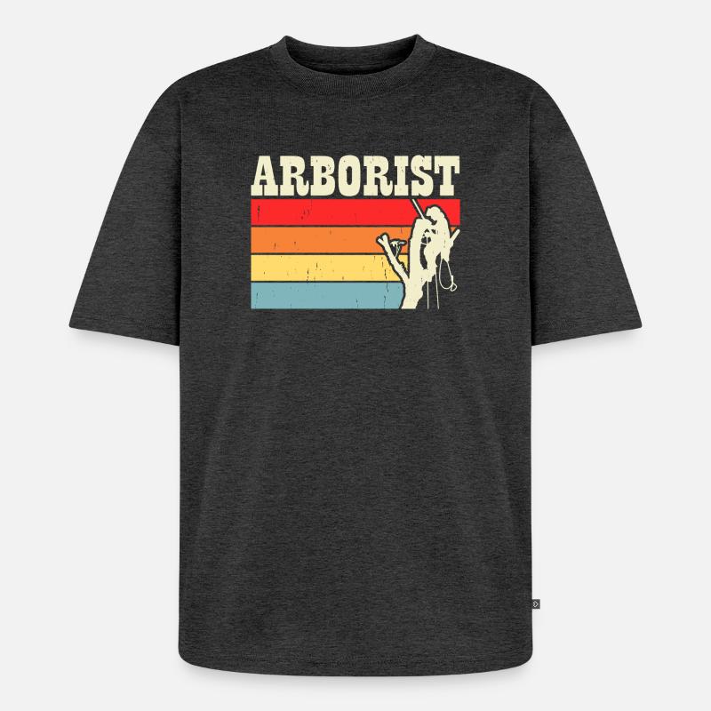 Baumpfleger Holzarbeiter Waldarbeiter Geschenk - Unisex Premium Oversized Bio T-Shirt - Anthrazit meliert