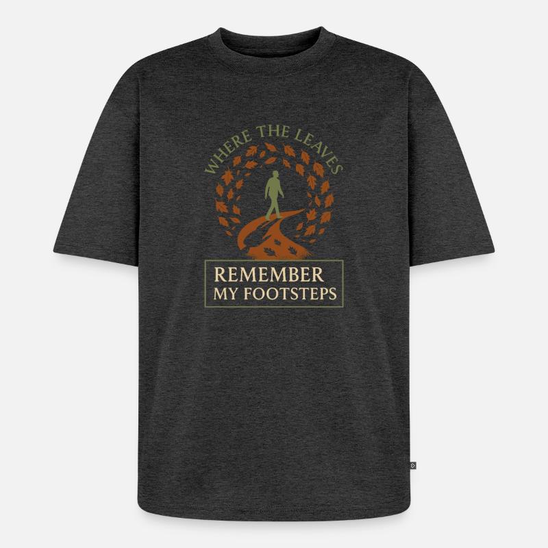 Forest Walk Overthinker Mental Reset - Unisex Premium Oversized Bio T-Shirt - Anthrazit meliert