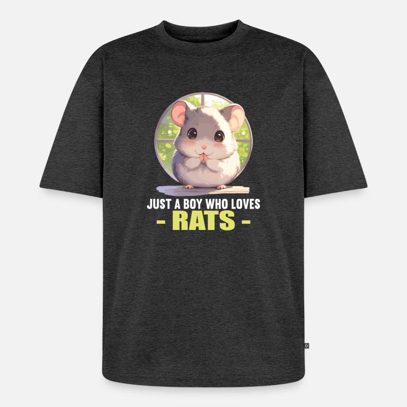 Ratten Ratte - Unisex Premium Oversized Bio T-Shirt - Anthrazit meliert