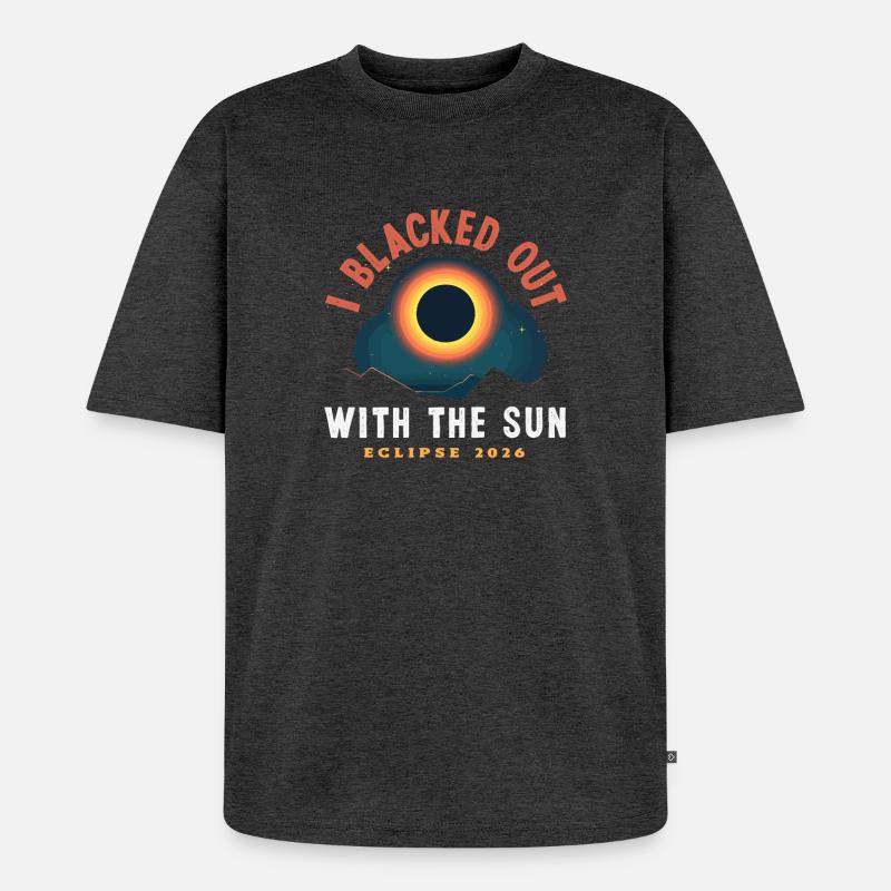 Solar eclipse 2026, August 12 - Unisex Premium Oversized Organic T-Shirt - heather anthracite