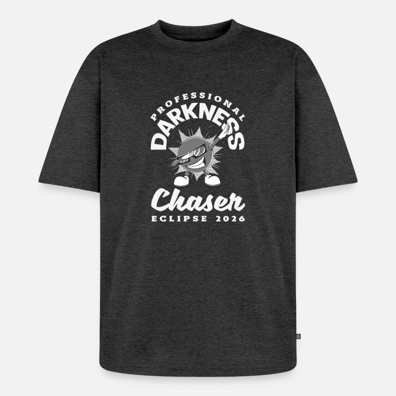 Solar eclipse 2026, August 12 - Unisex Premium Oversized Organic T-Shirt - heather anthracite