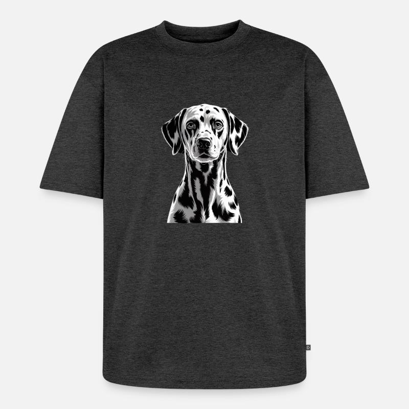 Dalmatiner - Unisex Premium Oversized Bio T-Shirt - Anthrazit meliert