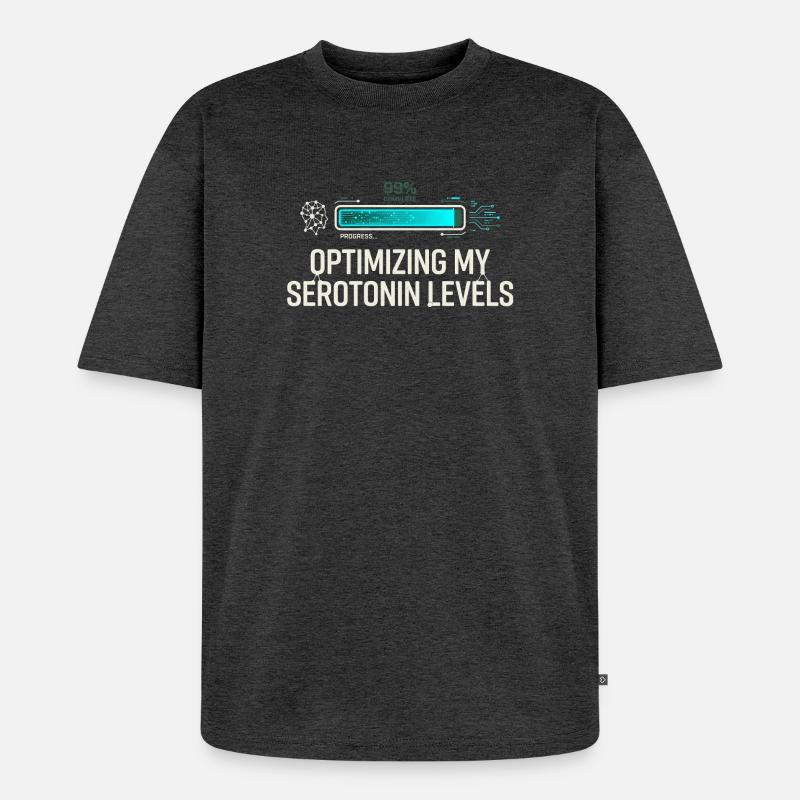 Optimisation de la sérotonine - T-shirt Premium bio oversize Unisexe - anthracite chiné