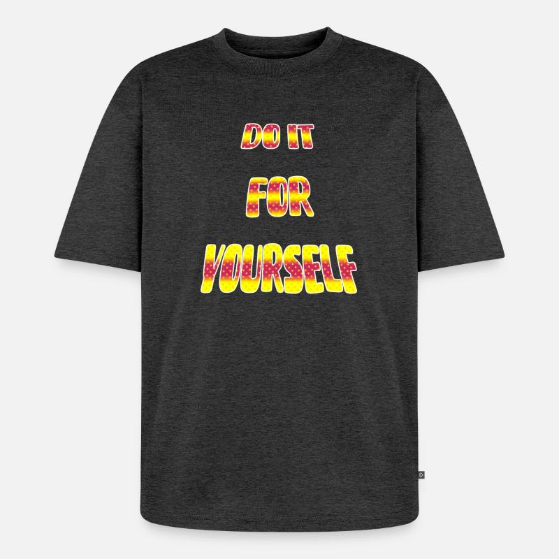 Do it Star. - Unisex Premium Oversized Bio T-Shirt - Anthrazit meliert