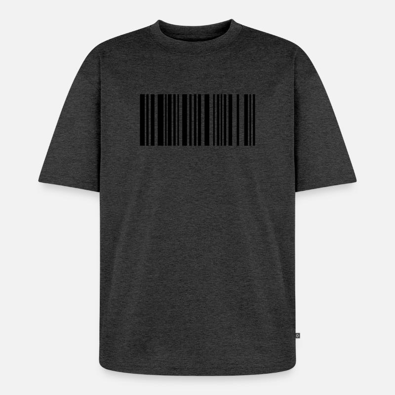 barcode - Unisex Premium Oversized Bio T-Shirt - Anthrazit meliert