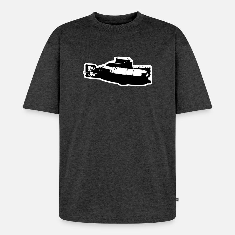 U-Boot - Unisex Premium Oversized Bio T-Shirt - Anthrazit meliert