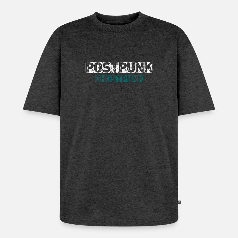 Postpunk Ghostpunk - Unisex Premium Oversized Bio T-Shirt - Anthrazit meliert