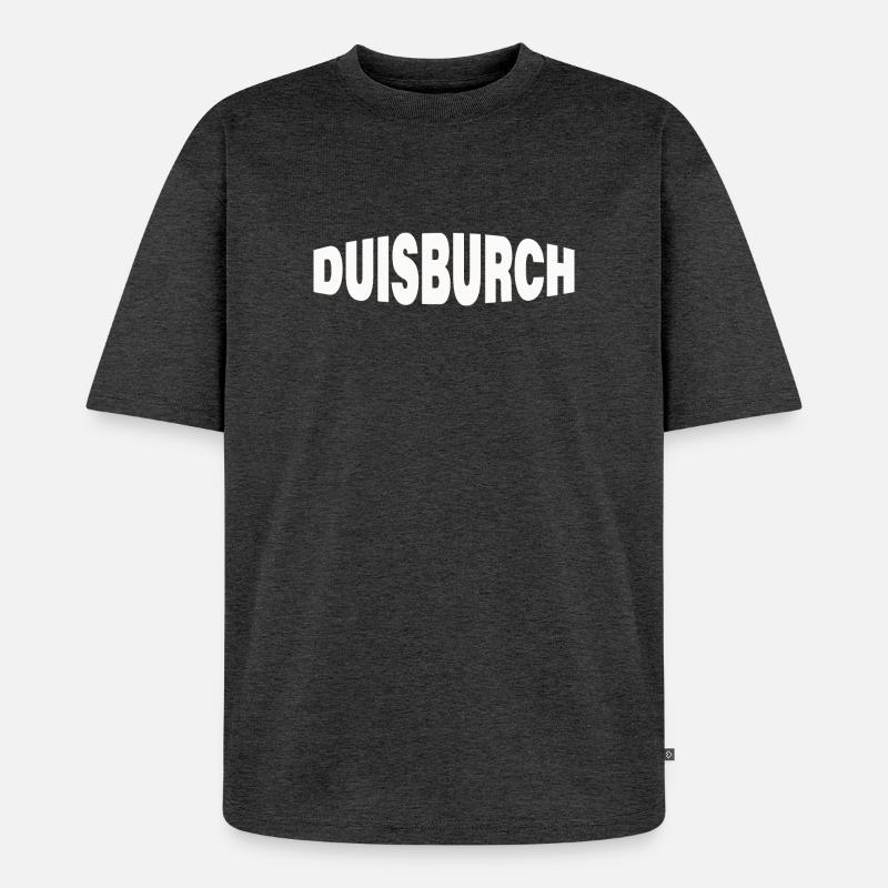 DUISBURCH - Unisex Premium Oversized Bio T-Shirt - Anthrazit meliert