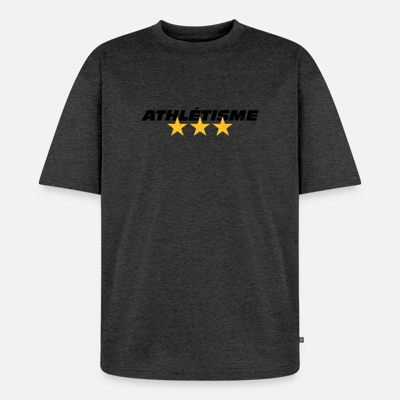 Track and Field - Unisex Premium Oversized Bio T-Shirt - Anthrazit meliert