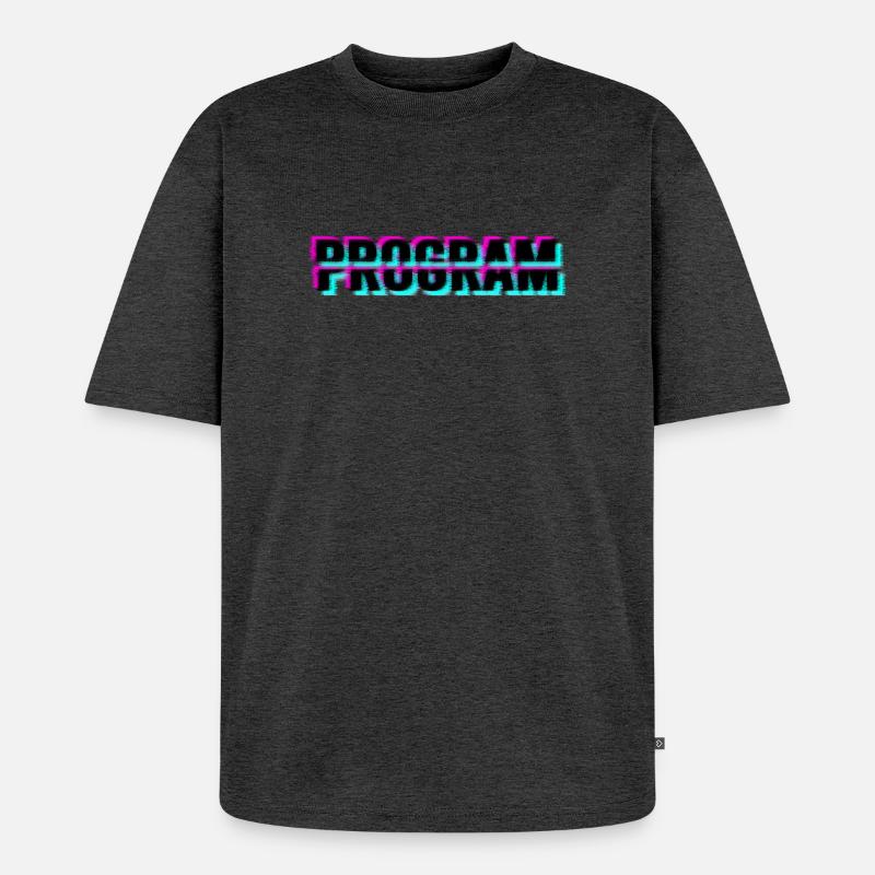 Programme informatique - T-shirt Premium bio oversize Unisexe - anthracite chiné