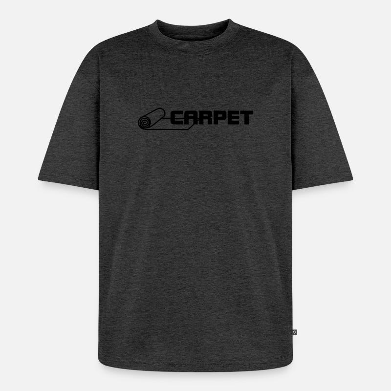 Teppichrollen Logo - Unisex Premium Oversized Bio T-Shirt - Anthrazit meliert
