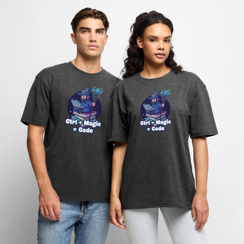 Ctrl Magic Code Wizard Unisex Premium Oversized Organic T-Shirt