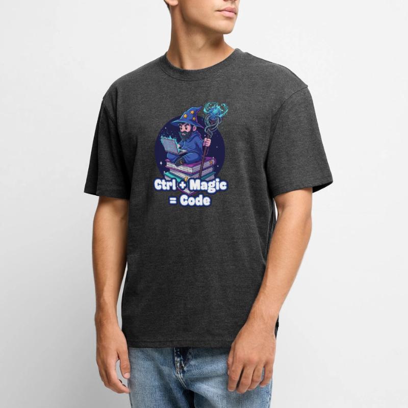 Ctrl Magic Code Wizard Unisex Premium Oversized Organic T-Shirt