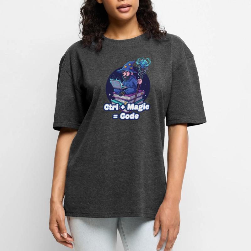 Ctrl Magic Code Wizard Unisex Premium Oversized Organic T-Shirt