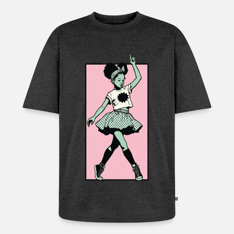 Danseuse #7 - T-shirt Premium bio oversize Unisexe - anthracite chiné