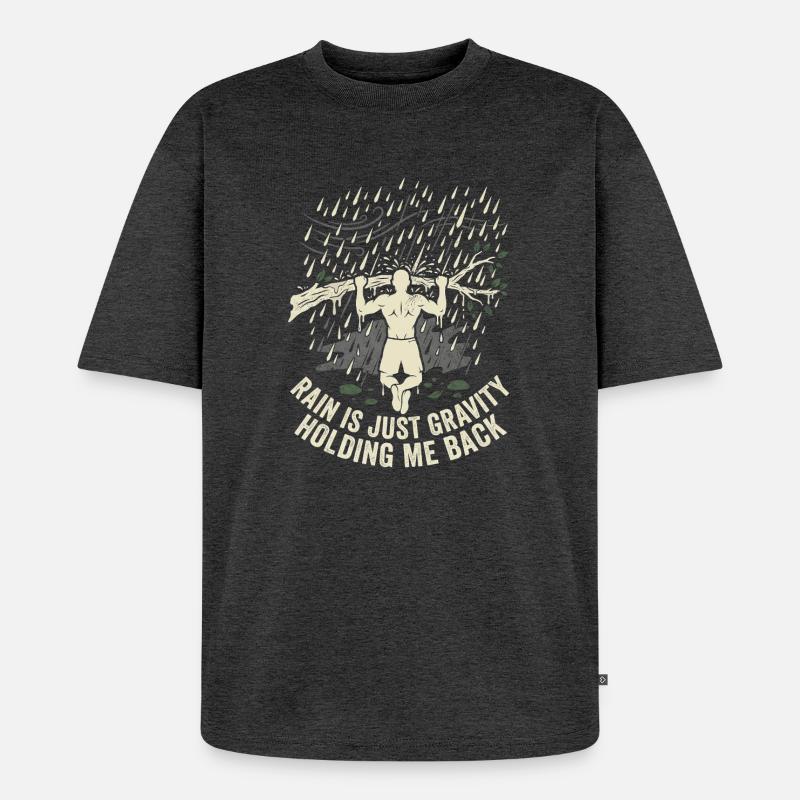 Calisthenics Gravity - Unisex Premium Oversized Bio T-Shirt - Anthrazit meliert