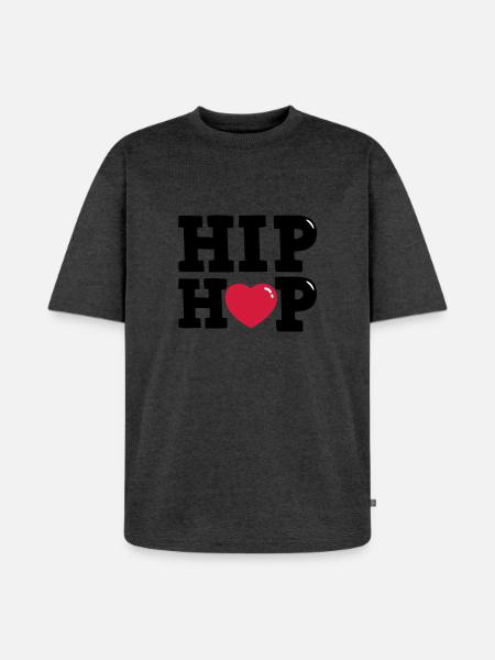 hiphop - Unisex Premium Oversized Organic T-Shirt - heather anthracite