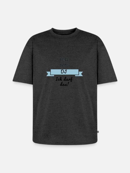DJ Discjockey - Unisex Premium Oversized Bio T-Shirt - Anthrazit meliert