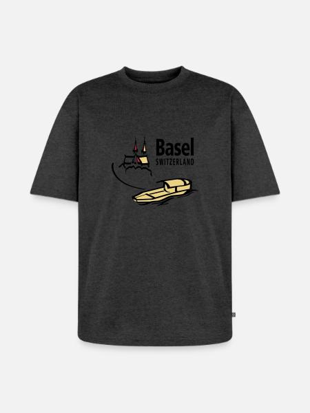 Faehri Muenster Basel - Unisex Premium Oversized Bio T-Shirt - Anthrazit meliert