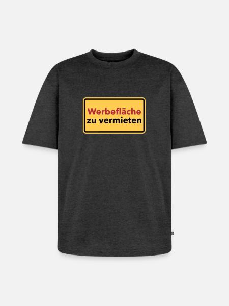 Werbung - Unisex Premium Oversized Bio T-Shirt - Anthrazit meliert