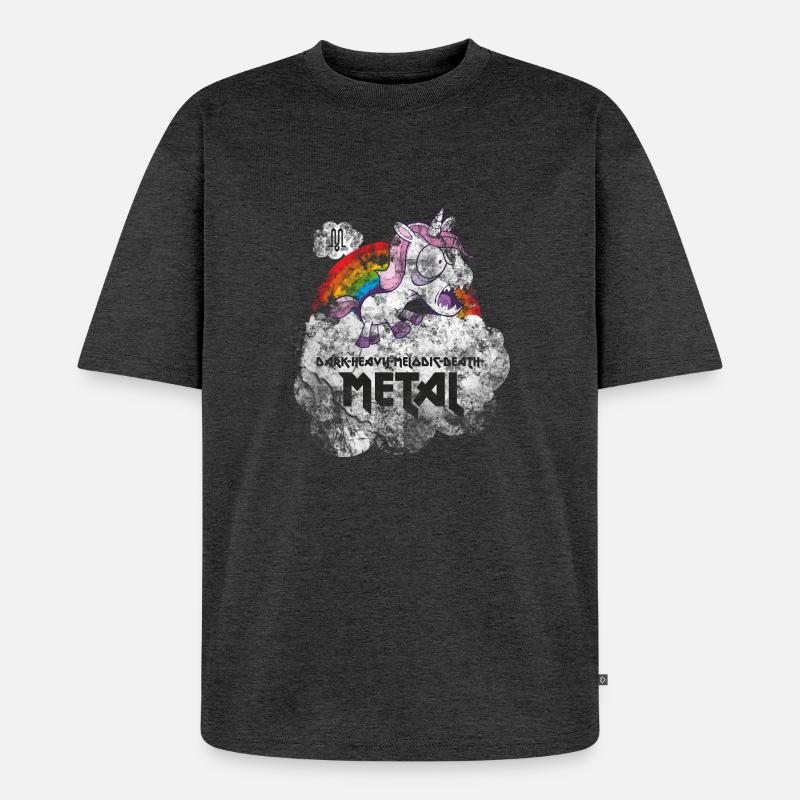 Mental Defect 2015 - Unisex Premium Oversized Bio T-Shirt - Anthrazit meliert