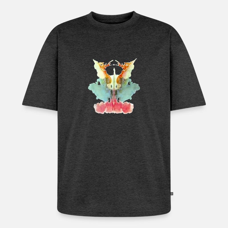 Rorschach Table 9/10 - Unisex Premium Oversized Organic T-Shirt - heather anthracite