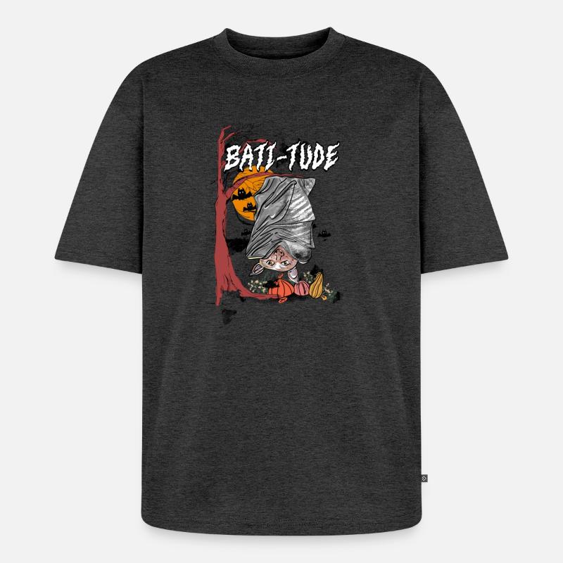Batt-itude - T-shirt Premium bio oversize Unisexe - anthracite chiné