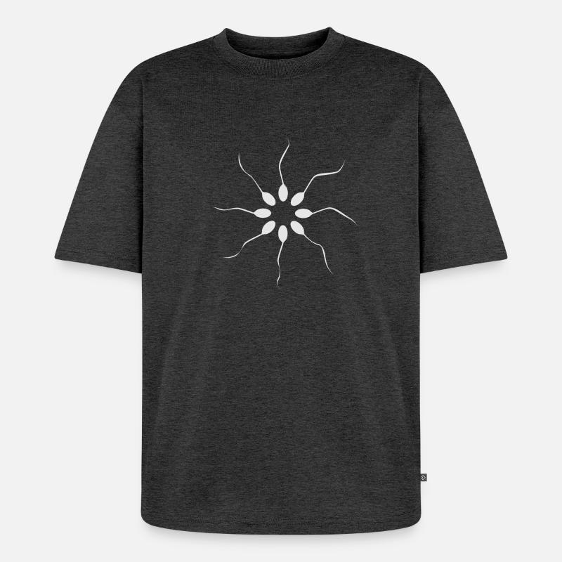 Spermien - Unisex Premium Oversized Bio T-Shirt - Anthrazit meliert