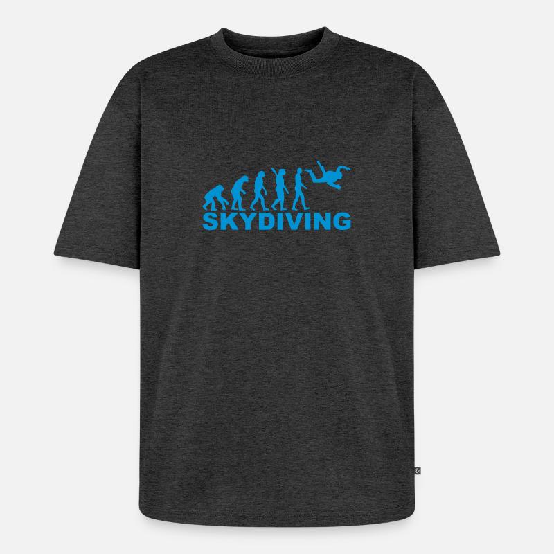 Skydiving - Unisex Premium Oversized Bio T-Shirt - Anthrazit meliert