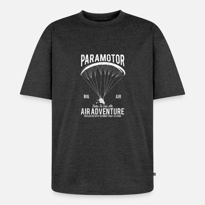 Paramotor - Unisex Premium Oversized Bio T-Shirt - Anthrazit meliert