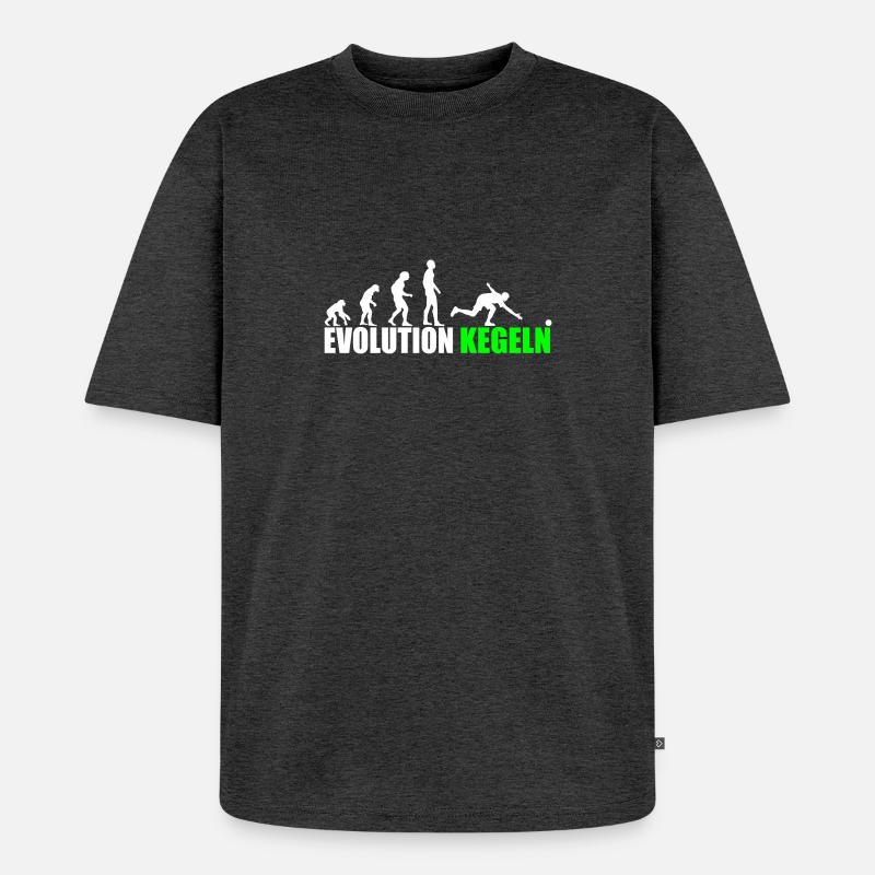 Evolution skittles - Unisex Premium Oversized Organic T-Shirt - heather anthracite