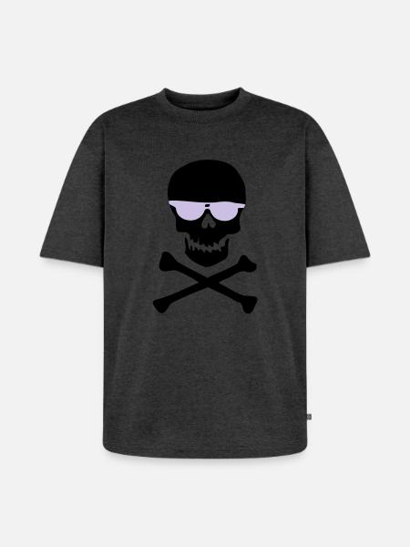 Piratl_mit_brille - T-shirt Premium bio oversize Unisexe - anthracite chiné